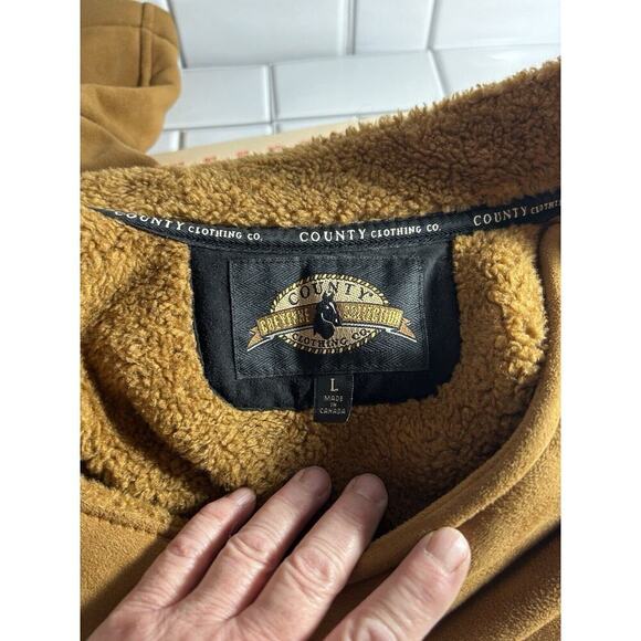 Country Cheyenne Collection Clothing Co Faux Suede Plush Shearling Jacket L - Picture 9 of 13